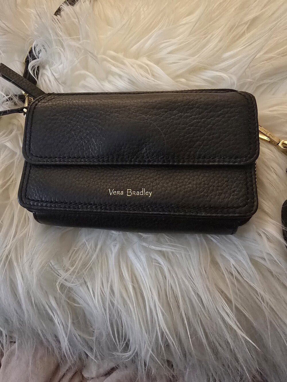 Vera Bradley Leather Wallet Crossbody Bag